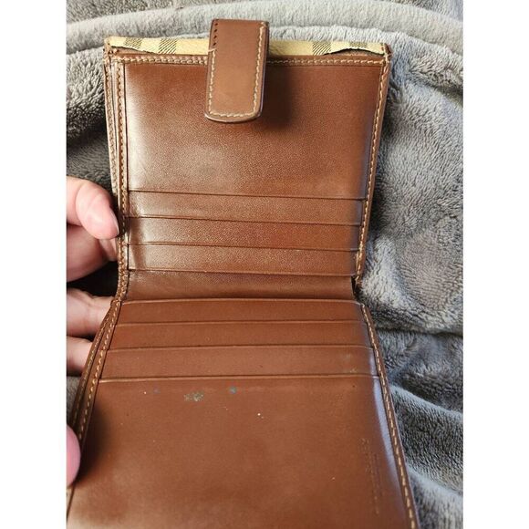 BURBERRY Nova Check Leather Bi-fold Compact Wallet Beige PROJECT WALLET - Picture 9 of 14